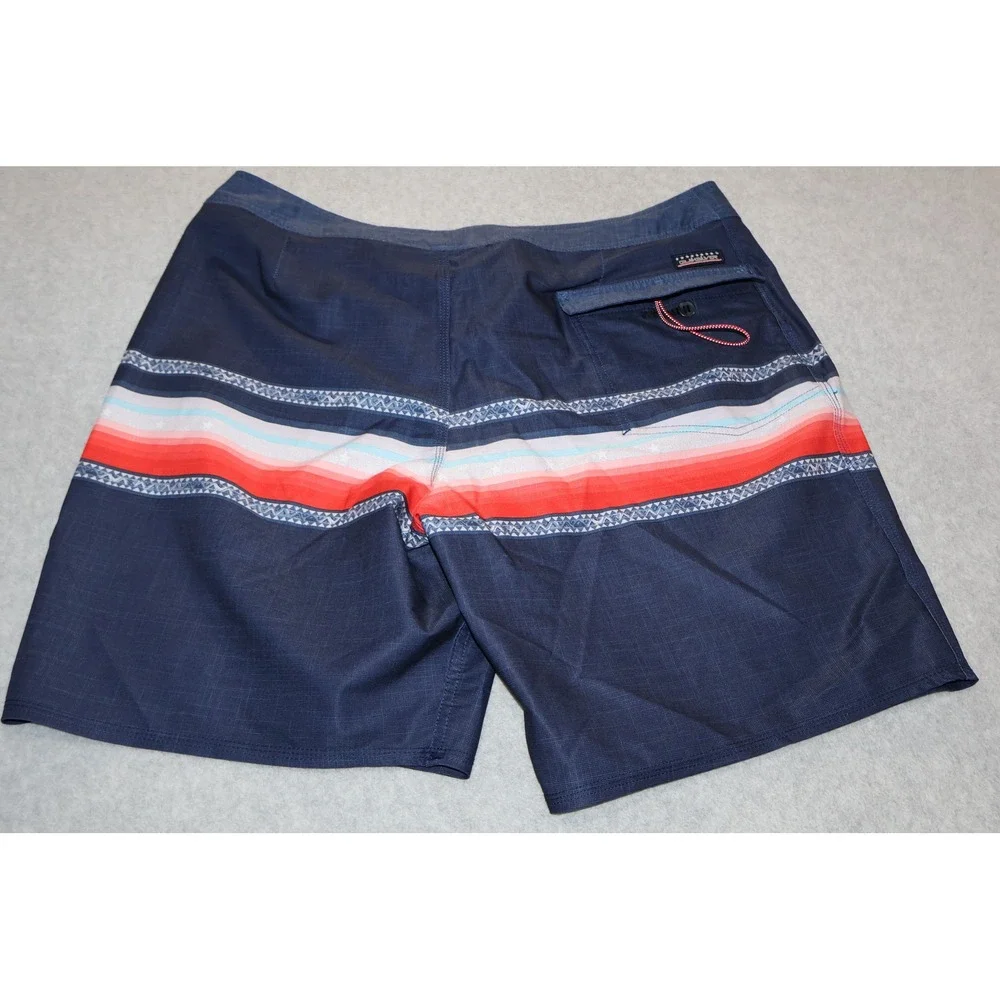 Quiksilver Board Shorts Mens 36 Blue Highline Recycled Stretch Surf Trunk